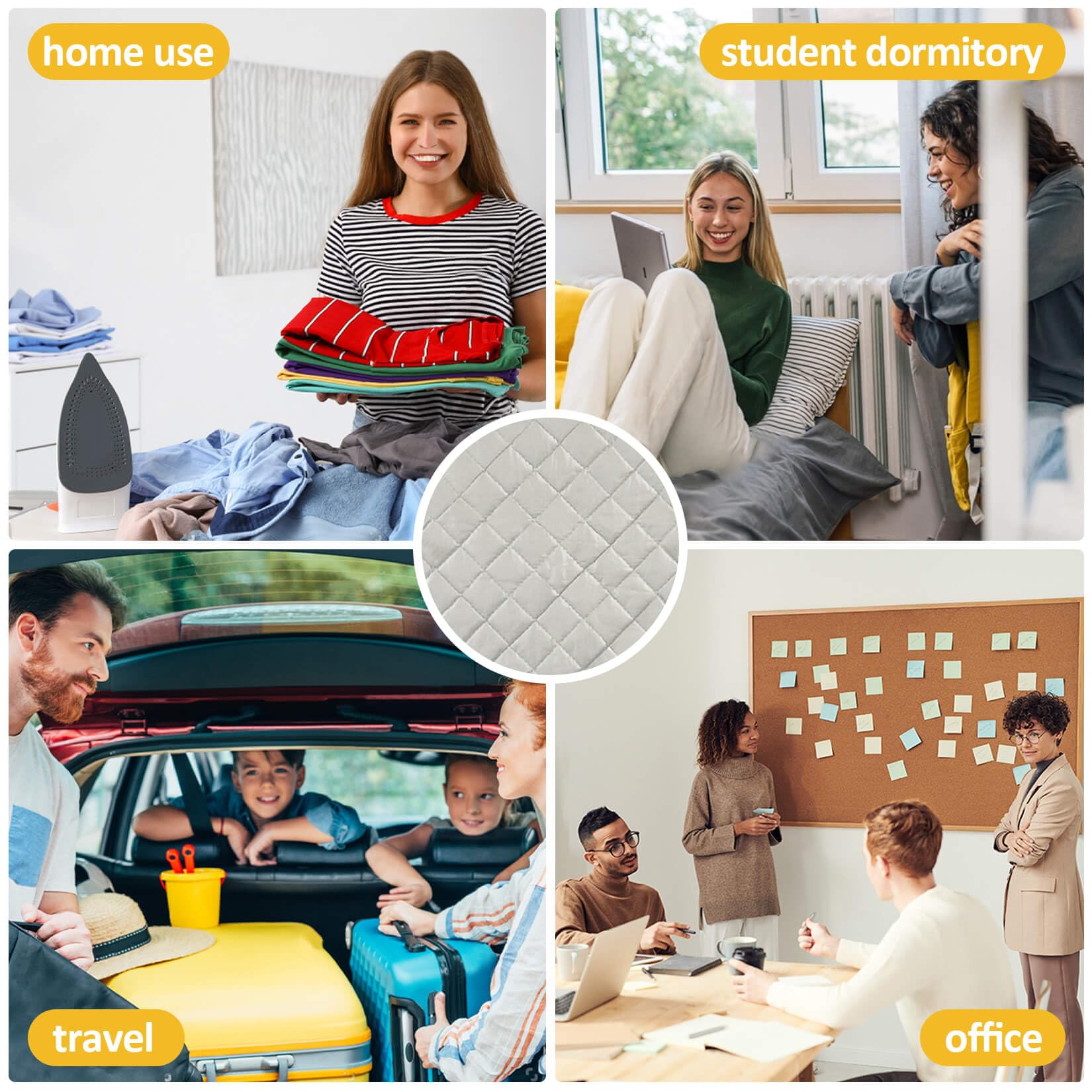 Sukh 1Pcs Magnetic Ironing Mat Blanket - Foldable Ironing Mat Portable Board for Clothes Heat Resistant Portable Double Sided Use Travel Office Student Dormitory