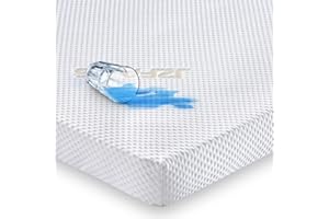 CEEKLIYBEAR Waterproof Pack and Play Sheets & Noiseless, Ultra-Soft Breathable Mattress Cover for Pack and Plays, Playards and Mini Cribs, Machine Washable and Drying