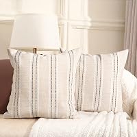 thumbnail image 2 of Cushion Covers AELS Boho Decorative Textured Covers 18x18, Organic Modern Mid Century Rainbow Tufted Pillow Case, Farmhouse Rustic Geometric Woven Throw Pillow 2 of 12
