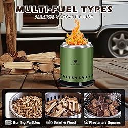 PY SUPER MODE Tabletop Fire Pit with Stand 10.2 x