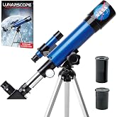 NASA Lunar Telescope for Kids Ages 8-12 with Tripod and Finder Scope | 90x Magnification, Two Eyepieces, Tabletop Tripod, Beginner Astronomy, Space Toys, NASA Birthday Gift
