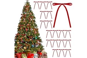 30 PCS Velvet Bows Christmas, 5x7 Inches Christmas Tree Bows Velvet Ribbon Vintage Velvet Ornaments for Xmas Tree Home Decor 