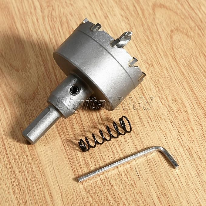 Generic 1pc Carbide Tip Tipped Drill Bit 50mm Woodworking Cutter Tool Metal Alloy Wood Cutter Hole Saw Power Tool Drilling Accessory