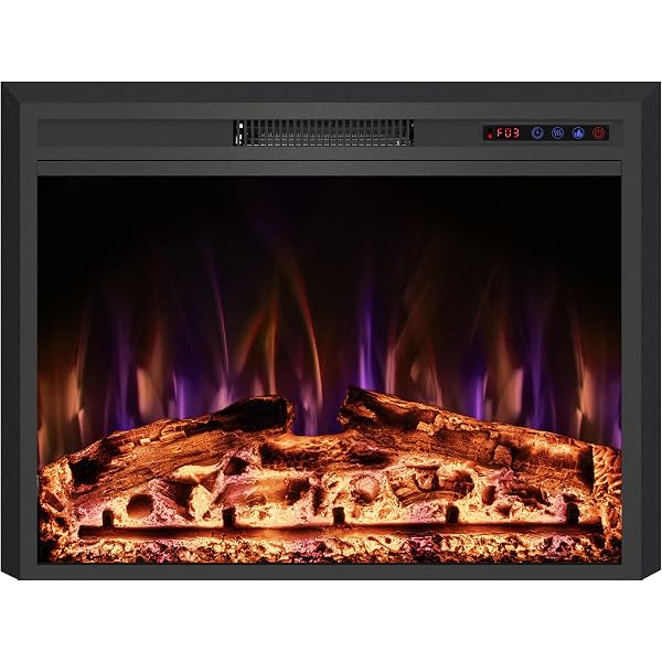 Amazon.com: Rodalflame Electric Fireplace Inserts with Touch Screen u0026  Remote Control, Timer, 750/1500w, Black, 32 9/10 Inches Wide, 24 9/10  Inches High : Home u0026 Kitchen