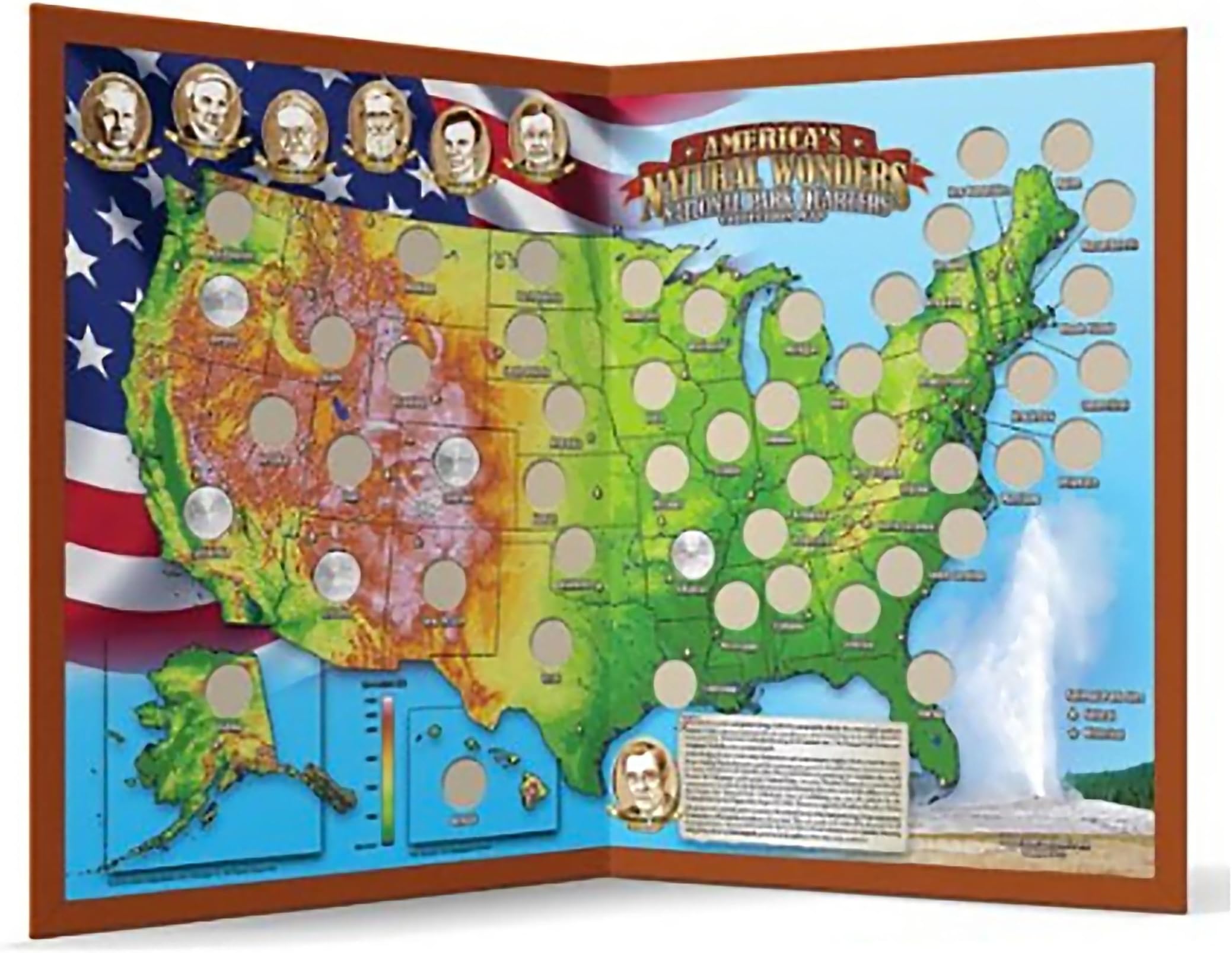 National Park Quarter Collection Map