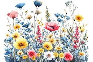 ijbnhd Wildflowers Diamond Art Kits for Adults Flowers Diamond Painting Kits for Adults Full Drill Round Gem Art Painting for Crafts Home Wall Decor Gift 16x12inch