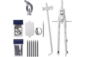 Mr. Pen- Professional Metal Compass with Wheel, Lock and Extension Bar for Geometry, Drafting, Math, Drawing, Compass for Geometry, Tool for Drawing Circles, Drawing Compass