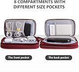 Teskyer Travel Organizer Bag Electronics Organizer Waterproof 8.5 x 5 Wine Red view 5