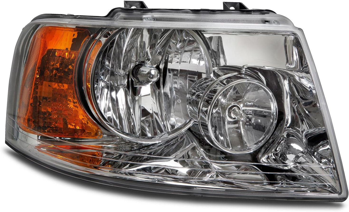 Amazon Com Headlightsdepot Chrome Housing Halogen Headlight Compatible With Ford Expedition 2003 2006 Includes Right Passenger Side Headlamp Automotive