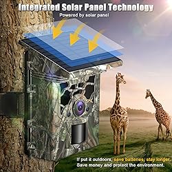 Zelvor Trail Camera - Solar Powered 4K 46MP WiFi