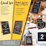 Besso 11x14 Chalkboard Signs with Stand - Deep Black Slate, Rustic Frame view 4