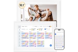 10.1-Inch Smart Digital Calendar, Interactive Touch Screen, HD Display, Wall-Mountable Family Organizer with Chore Chart, To-