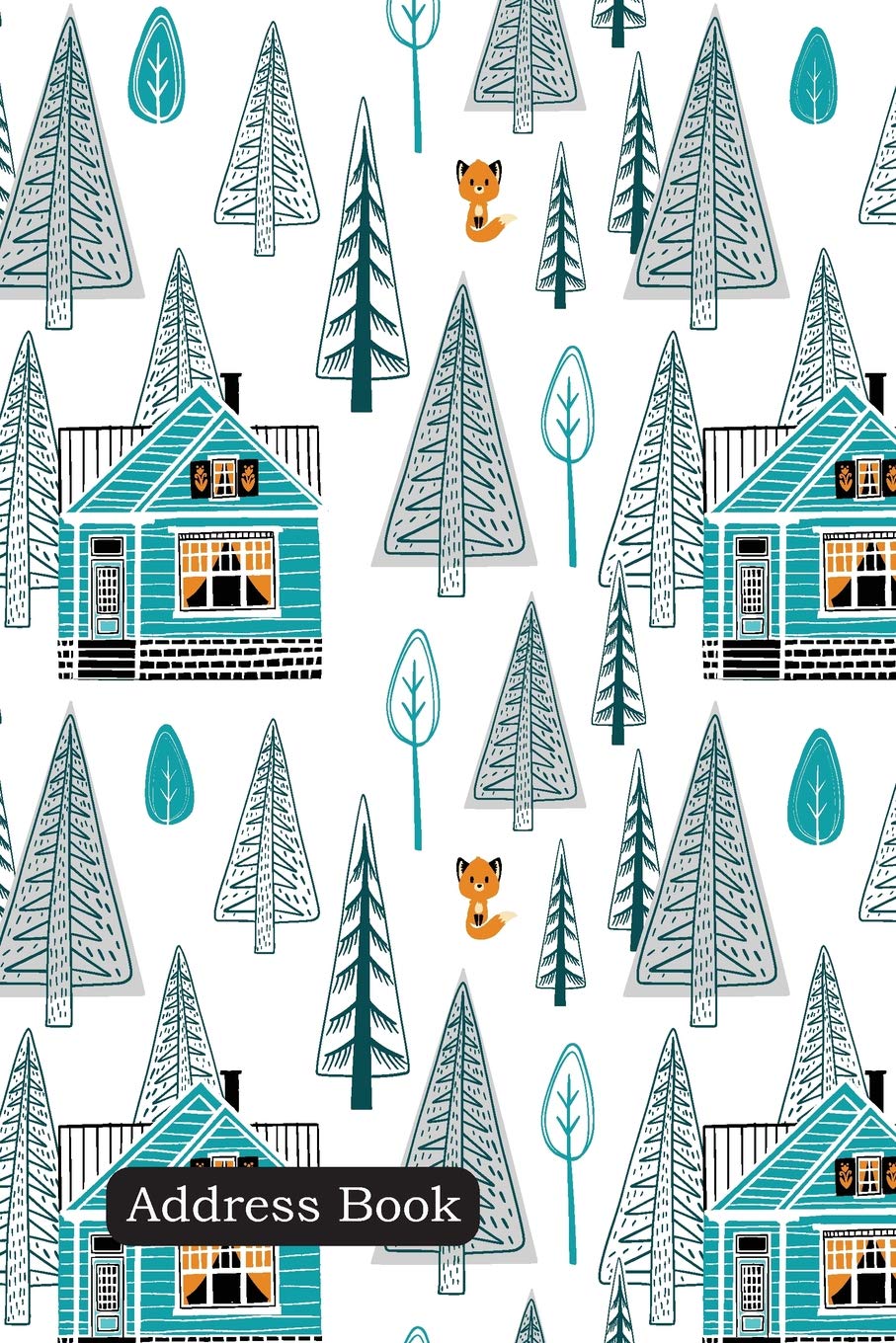 Address Book: Include Alphabetical Index With Winter landscape seamless cover