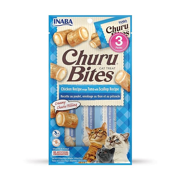 INABA CHURU BITES FOR CATS, SOFT BAKED CHICKEN...