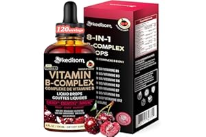 Vitamin B Complex Liquid Drops with B12 Methylcobalamin, B1, B2, B3, B5, B6, B7, B9 | Vitamin B12 Liquid for Adults | Vegan C