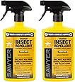 Sawyer Products SP6572 Twin Pack Premium Permethrin Clothing Insect Repellent Trigger Spray, 24 oz,Yellow