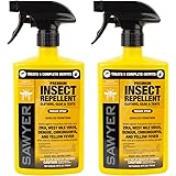 Sawyer Products SP6572 Twin Pack Premium Permethrin Clothing Insect Repellent Trigger Spray, 24 oz,Yellow