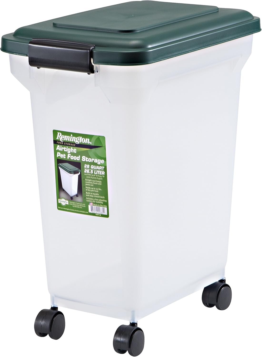 IRIS USA, Inc Remington 22lb Airtight Dog Food Container