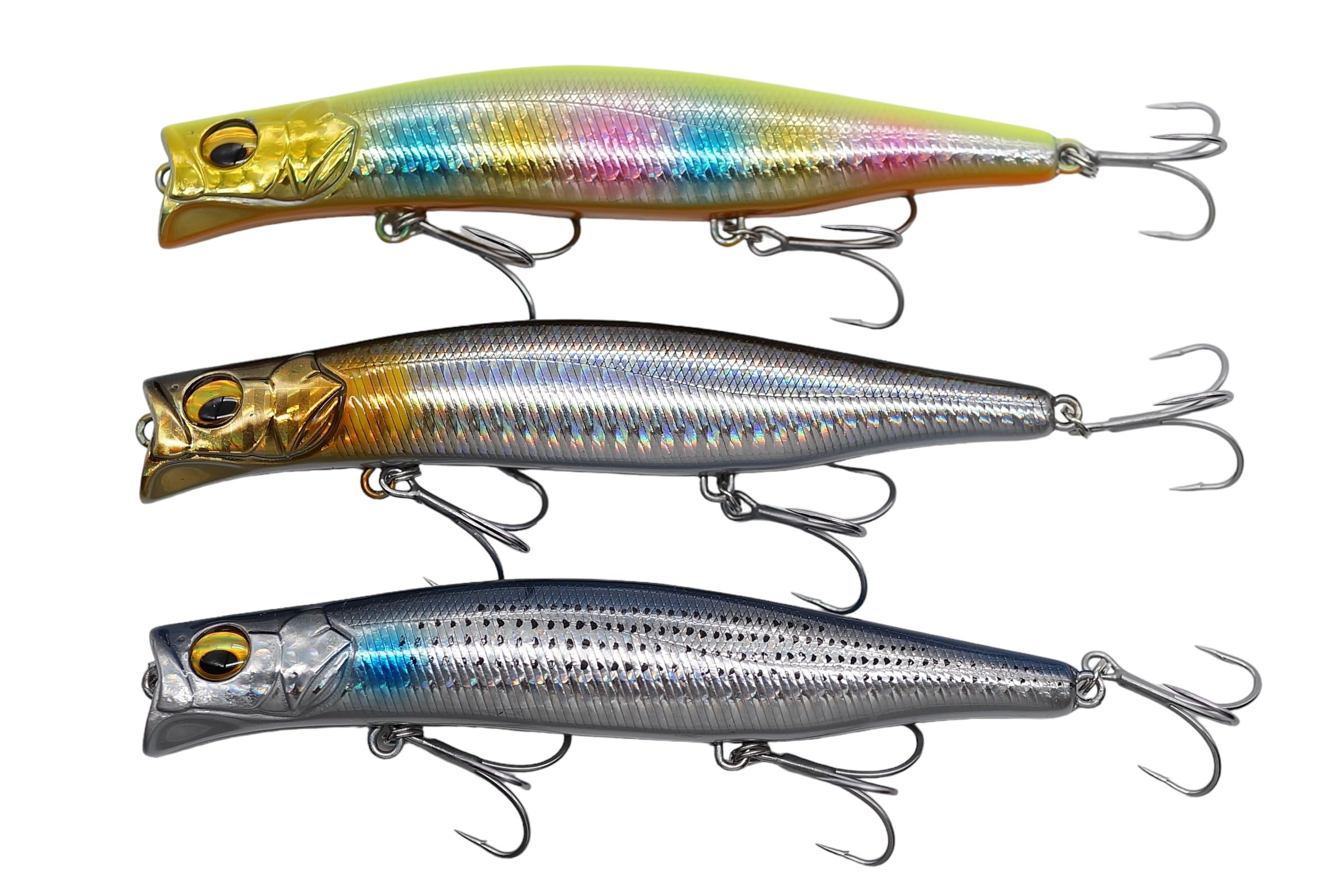 momolures - Bass lures KAGEMUSHA 124F PLUS 22.5g Floating for Sea fishing Bass Seabass (3 colour Assort)
