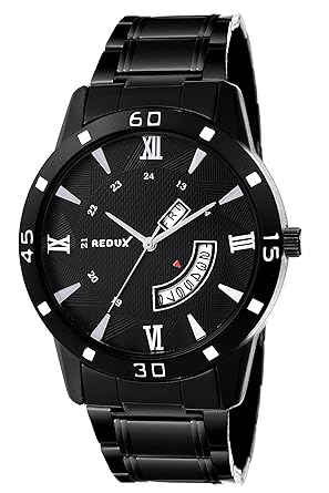 Redux Black Dial Day and Date Functioning Mens Watch RWS0234S