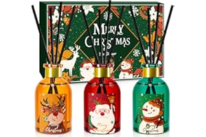 STRN Christmas Reed Diffuser, Fragrance Diffuser Festive Aromas for Home, Reed Diffuser Set with Reed Diffuser Sticks, Long-Lasting Holiday Scents 5.1fl oz (150ml) - 3 Pack