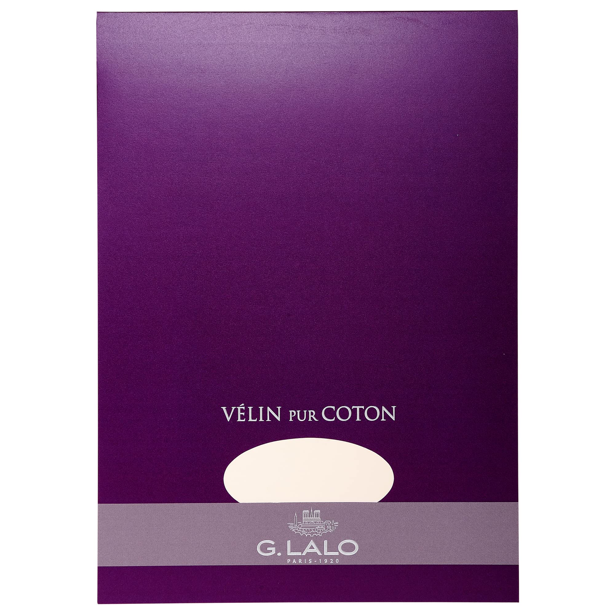 G. Lalo Paper Pad, 50 Sheets - A4, 125gsm, Pure Cotton Vellum, Smooth & Grain Free, PEFC Certified - Cream