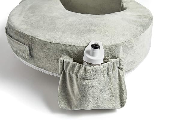 MY BREST FRIEND SUPER DELUXE NURSING PILLOW – ENHANCED COMFORT & ERGONOMIC BREASTFEEDING PILLOW FOR ULTIMATE SUPPORT FOR MOM & BABY – ADJUSTABLE AND WITH HANDY SIDE POCKET, PLATINUM