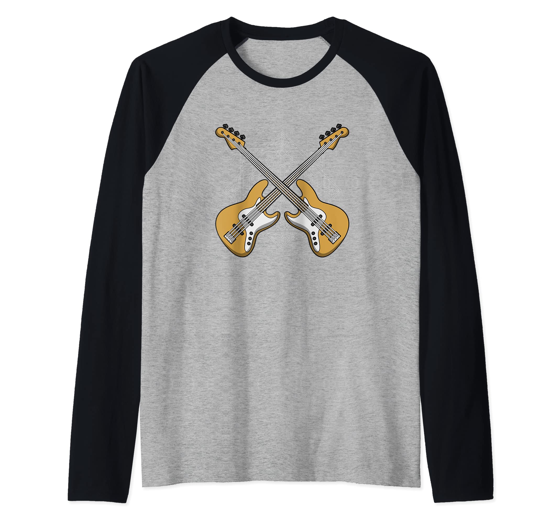 Bass Guitar - Bassist Bass Player Raglan Baseball Tee
