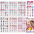 144 Pieces Girls Press on Fake Nails for Kids, Acejoz Girls Unicorn False Nails Artificial Nail Tips Reusable Full Cover Fingernails for Women Children Teenager Little Girls Nail Art Decoration