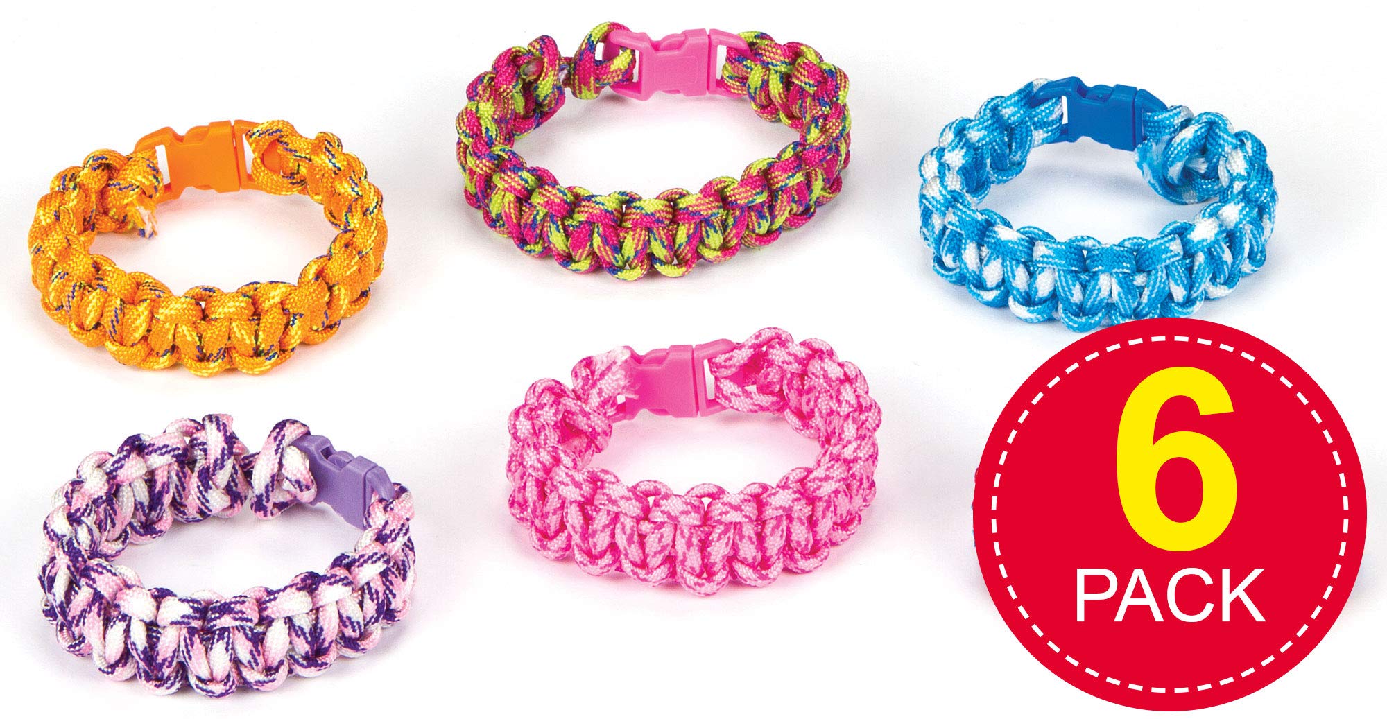 Baker Ross AG744 Paracord Bracelet Kits (Pack of 6)