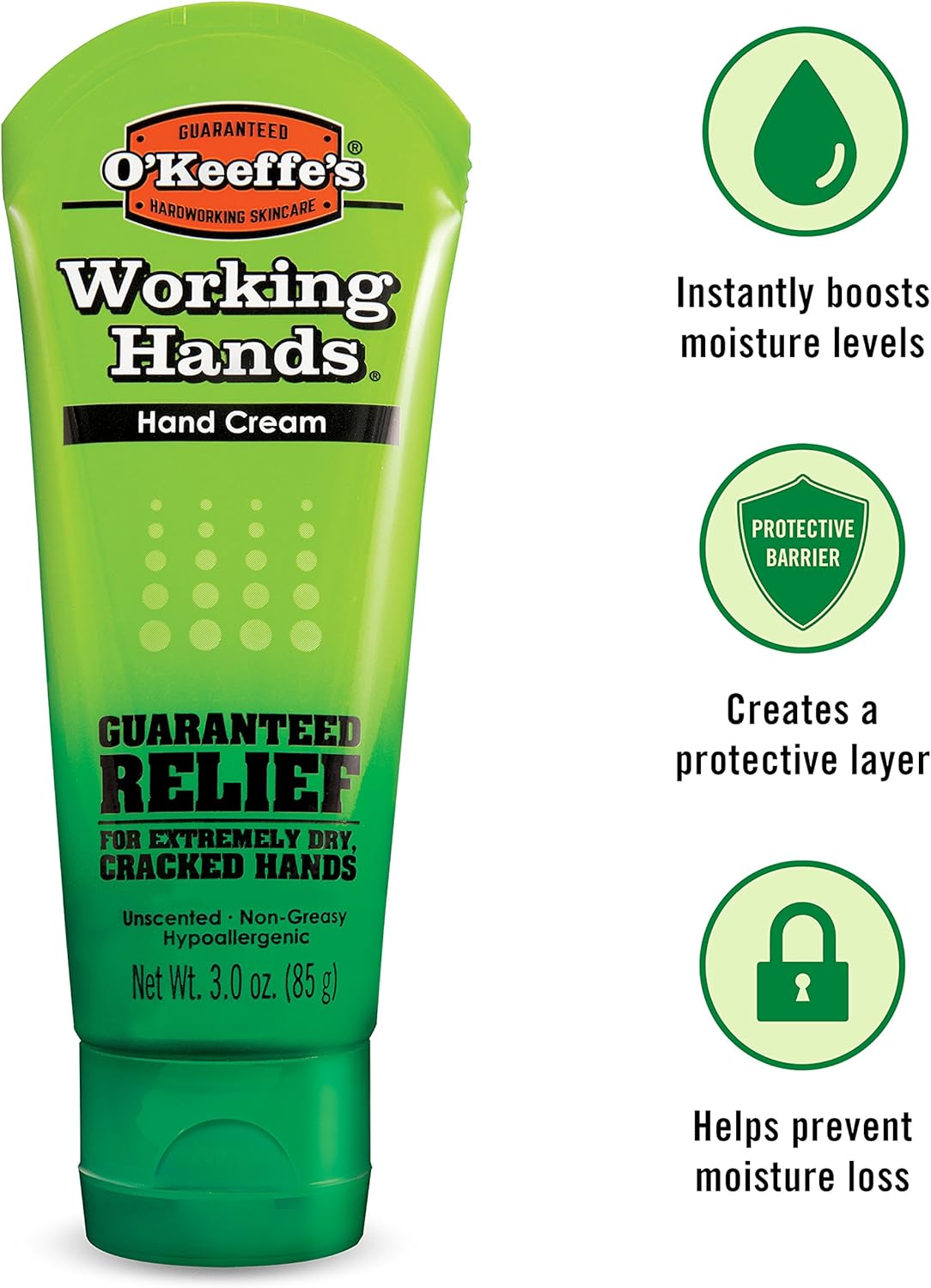 O'Keeffe's Working Hands Hand Cream, 3 ounce Tube, (Pack of 2) - - 