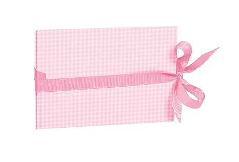 Semikolon (355045) Leporello Horizonte vichy rosa (weiß-rosa kariert) | Fotobüchlein für bis zu 14 Bildern 15 x 10 cm | Ziehh