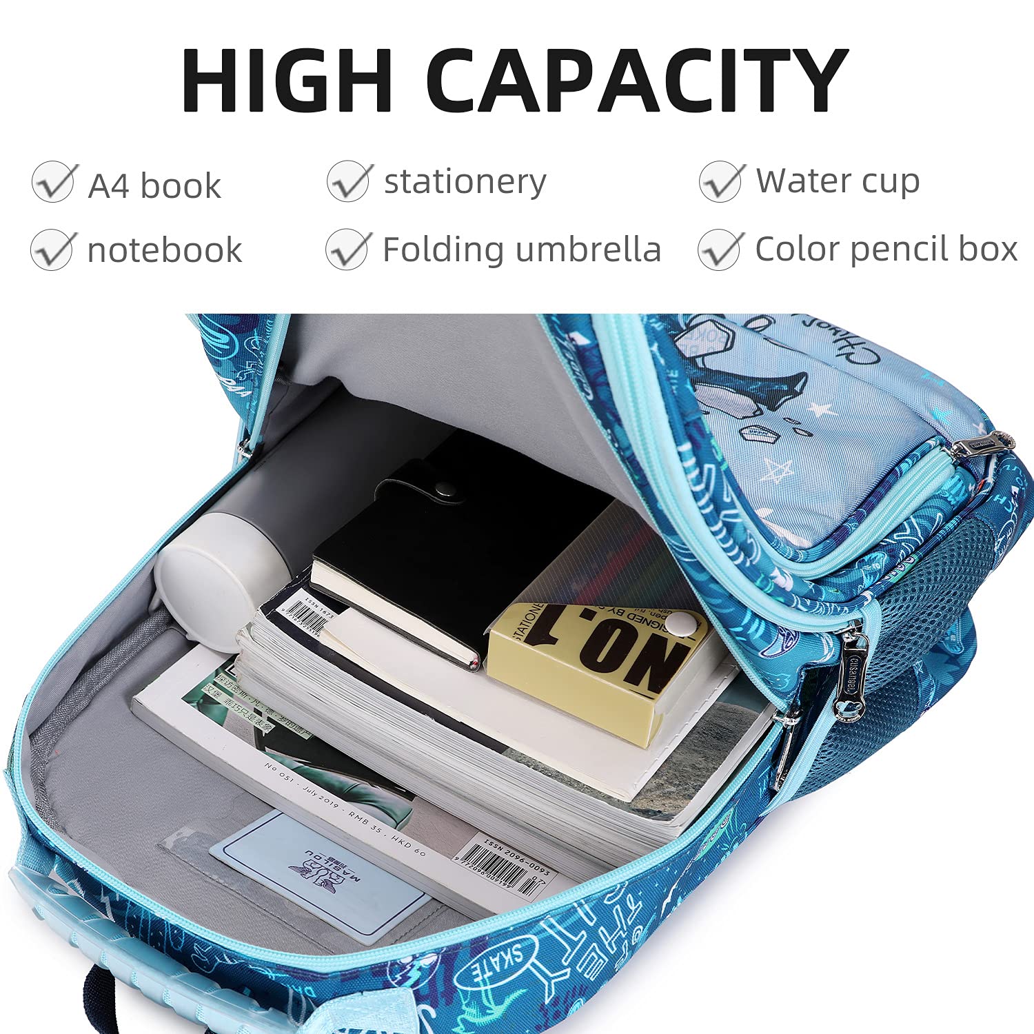 Cusangel Kids Backpack for Girls Preschool Elementary Kindergarten School Bag 15.6″ Multifunctional Cute Large Capacity