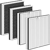 4 Packs AP2410 Replacement Filter Compatible with DBFIT AP2410 Air Purifier, Multi-Layer Filtration of HEPA and Activated Carbon Filter