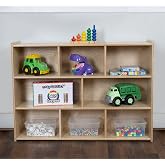 RRI Goods Birch Cubby Storage Organizer Bookcase, 3-Tier Open Shelves, 8-Cube Storage Organizer Display Shelf for Montessori, Kids Room, School, 34" H