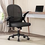 Naspaluro Ergonomic Desk Chair Mesh Back Flip-Up Armrests Black view 2