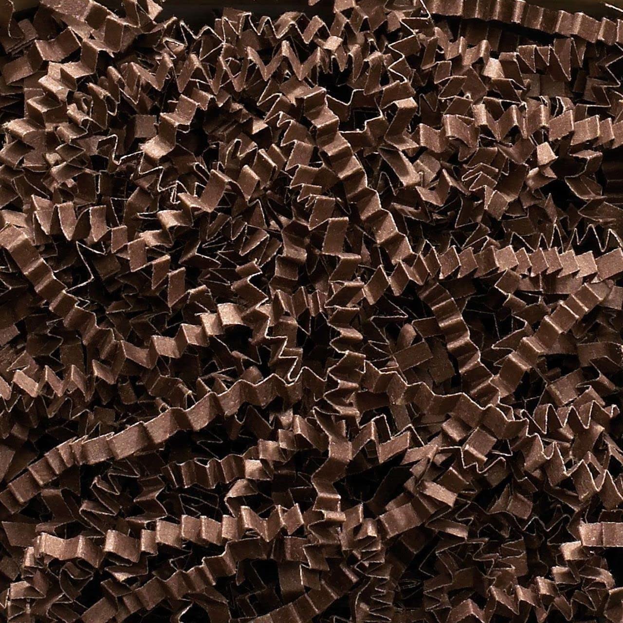 Box.it.pack.it Shredded Crinkle ZigZag Kraft Paper, Chocolate, 500g