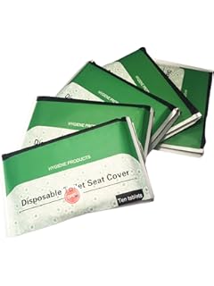 Toilet Seat Covers (Pack of 50) - Travel Essentials - Travel Size Disposable Toilet Seat Cover, Eco-friendly Bio-degradable Paper, Sanitary (5)
