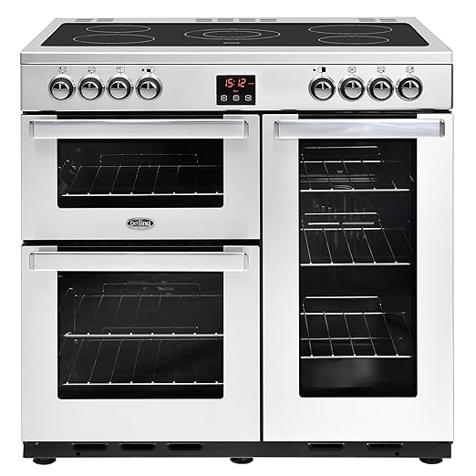 Belling Cookcentre 90E Freestanding Ceramic Hob A Stainless Steel Oven