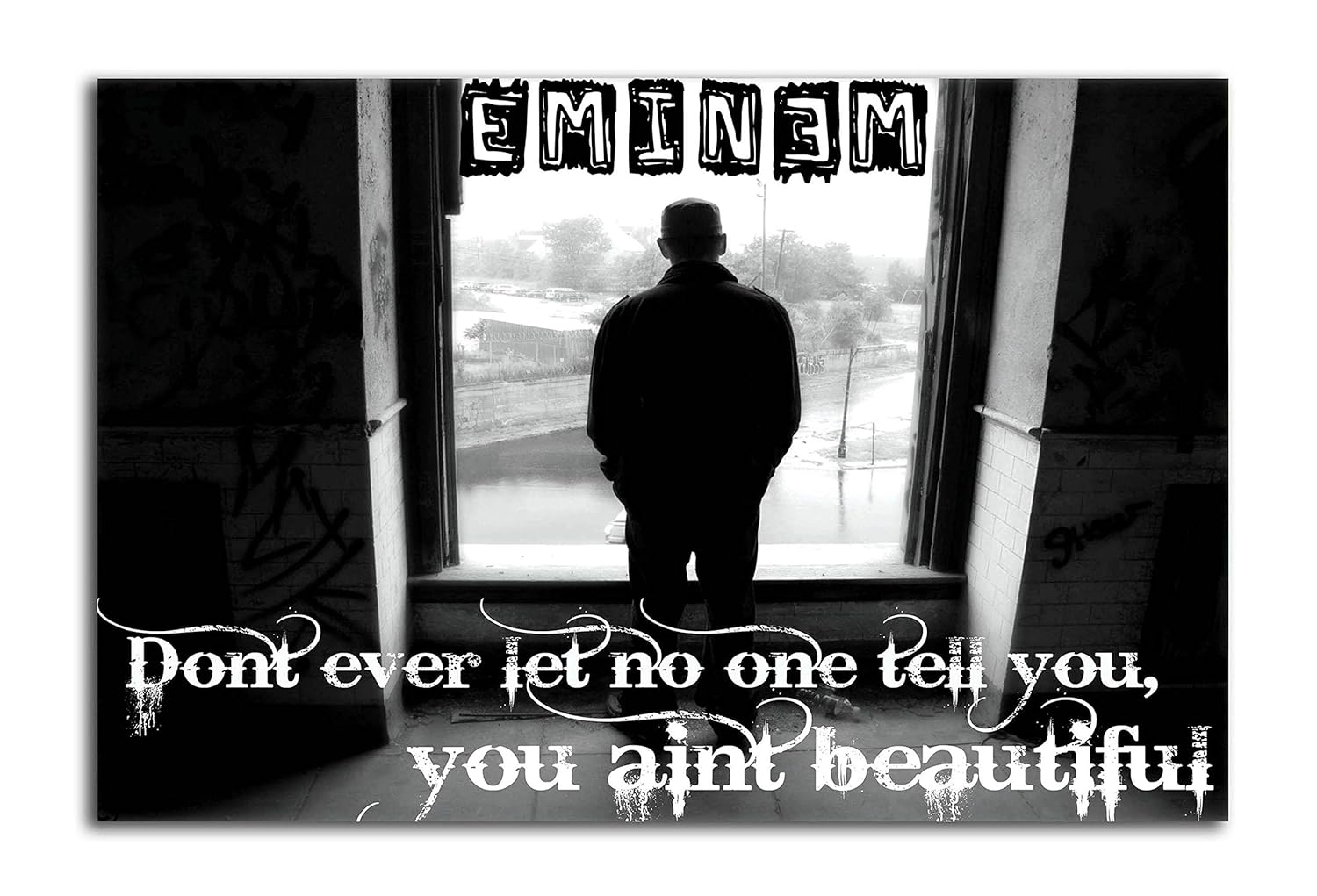 Tamatina Wall Poster Eminem Music Poster Large Size Poster Hd Quality 36 Inches X 24 Inches 92 Cms X 61 Cms Amazon In Home Kitchen