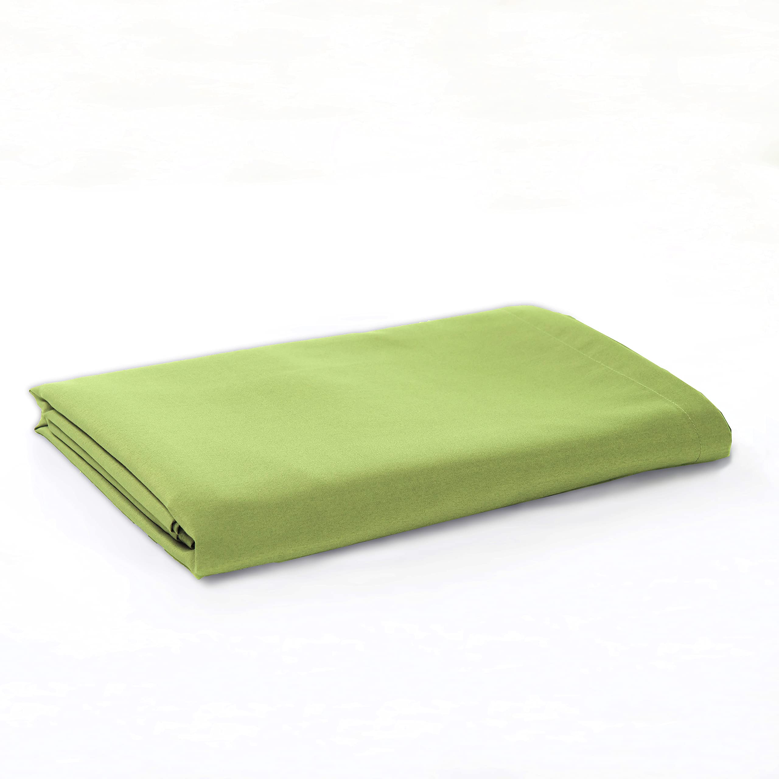 Sonia Moer Super Soft Brushed Microfibre Flat Sheet - Non Iron Breathable Hypoallergenic Top Sheet - King/Green
