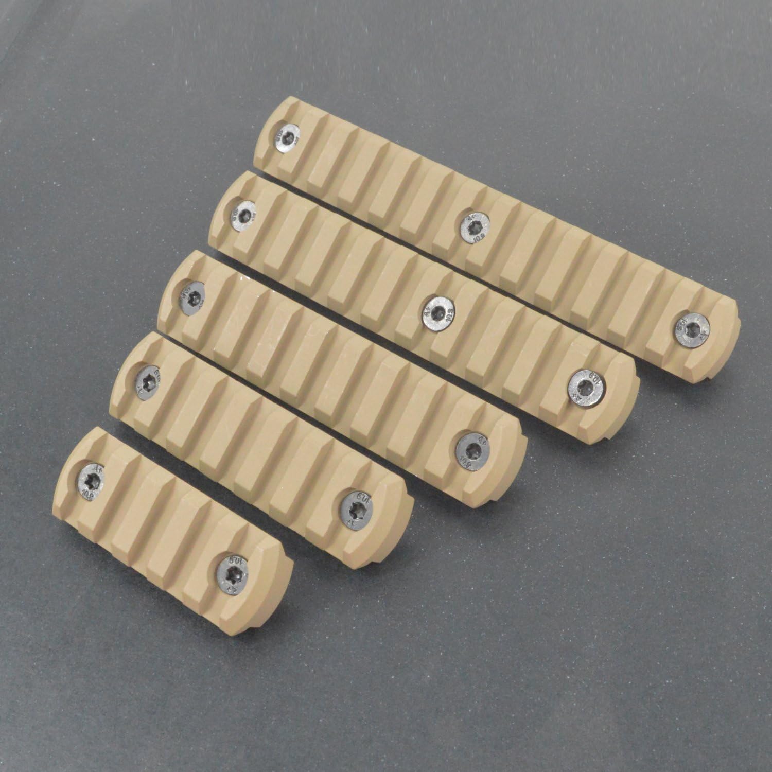 5, 7, 9, 11, 13 slot CNC Aluminum Picatinny/Weaver Section Rail Tan/FDE color : Sports & Outdoors