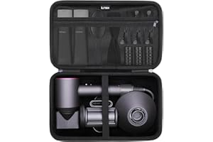 L LTGEM Hair Dryer Case Compatible with Dyson Supersonic Hair Dryer, Laifen SE/SE Lite, Slopehill 1902, Cosy Companions ZCY883, ANNE BETTY Blow Dryer Cases, Blow Dryer Storage Cases, Black(Case Only)