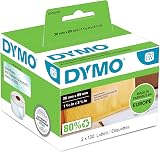 Dymo Labelwriter Large Address Labels 36x89mm Clear Ref 99013 Pack 260