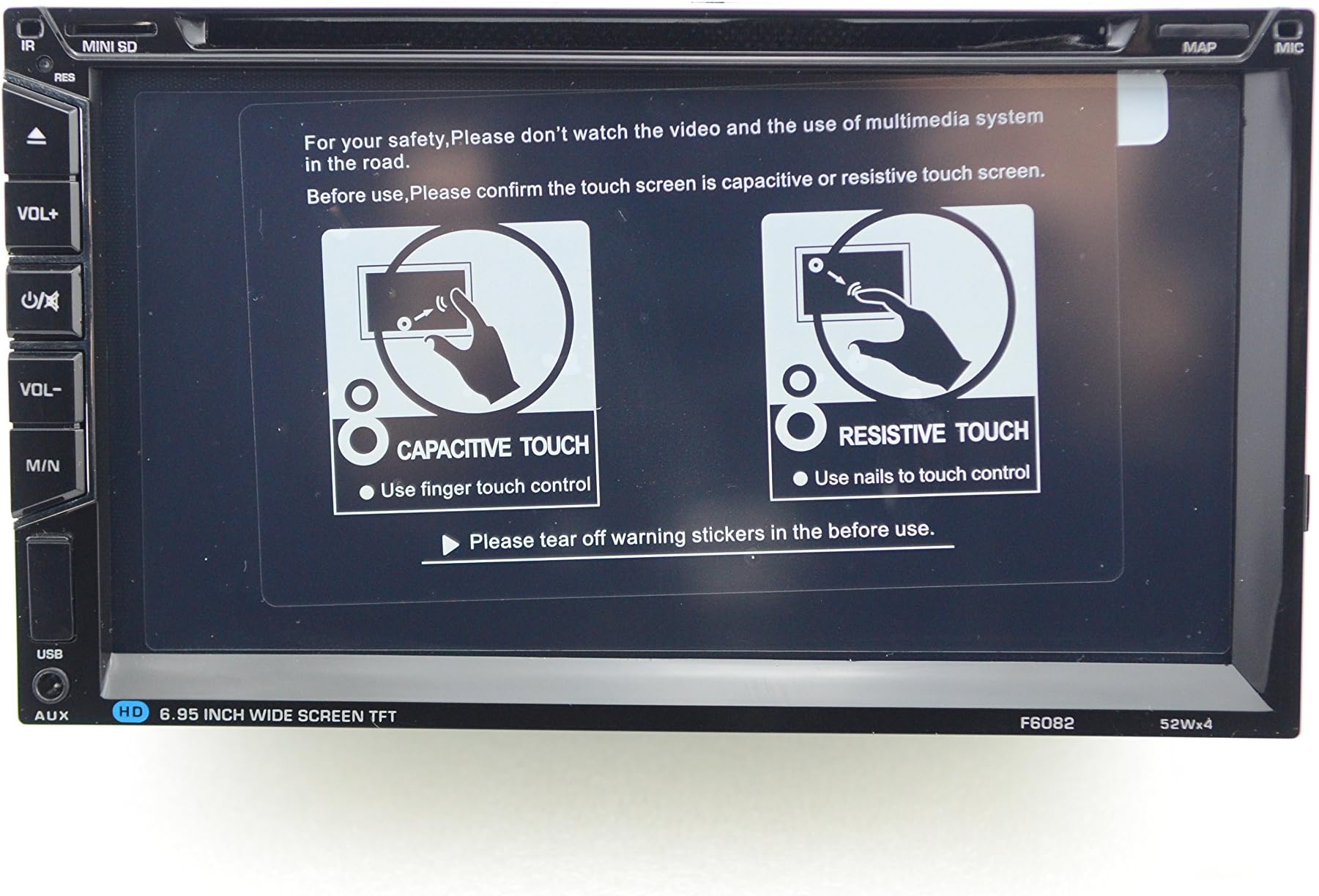 DONN Trendonn 6.95- Inch CAR Dashboard DVD Player Full Touch - DIVX/VCD/WMA/MP3/CD/FM USB, Mini SD Bluetooth/Remote/Rear Camera