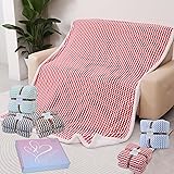 GCQC Sherpa Fleece Blanket, Checkered Grid Warmer