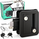 LATCH.IT Black RV Door Lock Replacement | All Metal RV Door Handle Fits 2.75"x3.75" Holes | Camper Door Lock | RV Latch | Cam