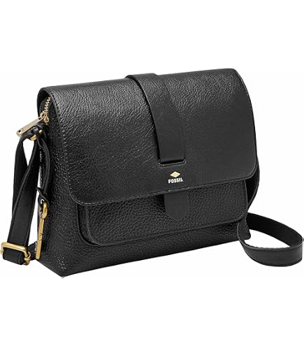 Fossil Women's Zoey Leather Medium Flap Crossbody Purse Handbag