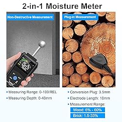Moisture Meter - TEMIRUP Pin & Pinless Wood
