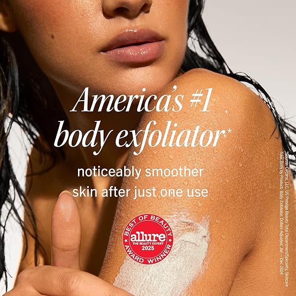 FIRST AID BEAUTY – KP BUMP ERASER BODY SCRUB WITH 10% AHA, KERATOSIS PILARIS SKIN EXFOLIATER WITH GLYCOLIC AND LACTIC ACIDS, HELPS REDUCE CHICKEN SKIN BUMPS, SAFE FOR SENSITIVE SKIN, 10 OZ
